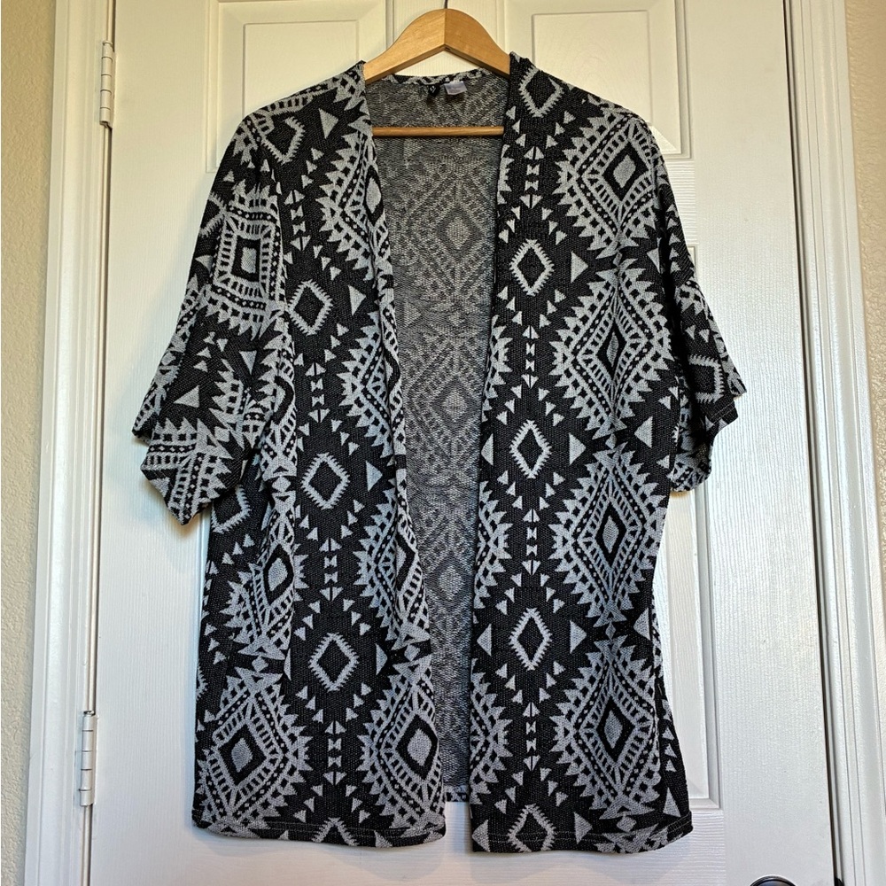 Divided Black and Gray Knit Cardigan